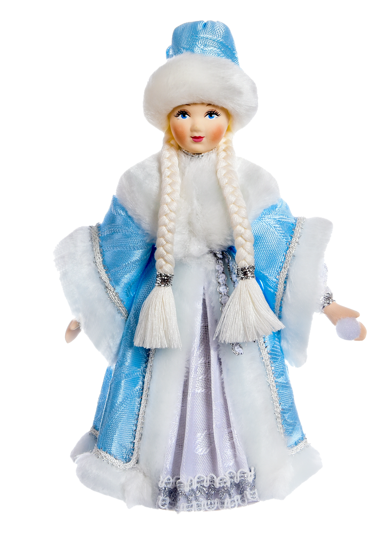 В шапочке со снежком, 20 см, голубая Артикул 201-007